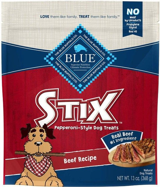 Blue Buffalo Stix Natural Soft-Moist Dog Treats - Beef Recipe