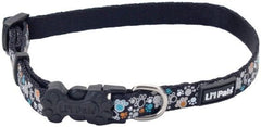 Li'L Pals Reflective Collar - Teal and Orange Paws