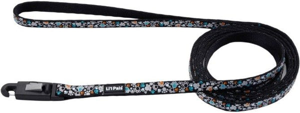 Li'L Pals Reflective Leash - Teal and Orange Paws