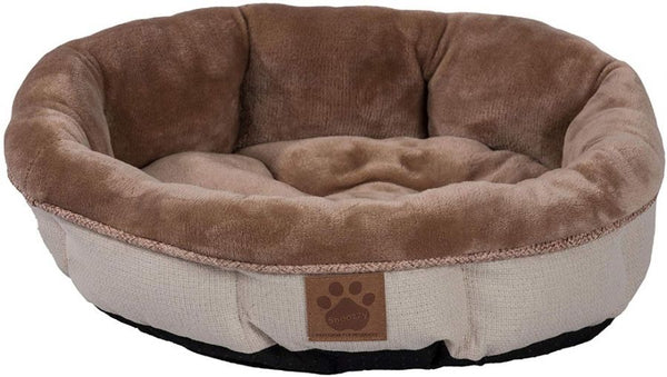 Precision Pet Round Shearling Bed Buff