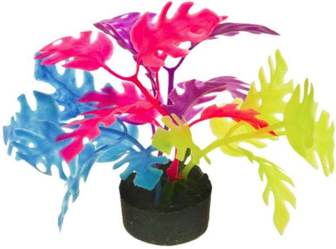 Blue Ribbon Colorburst Florals Multi-colored Philo Leaf Aquarium Decor