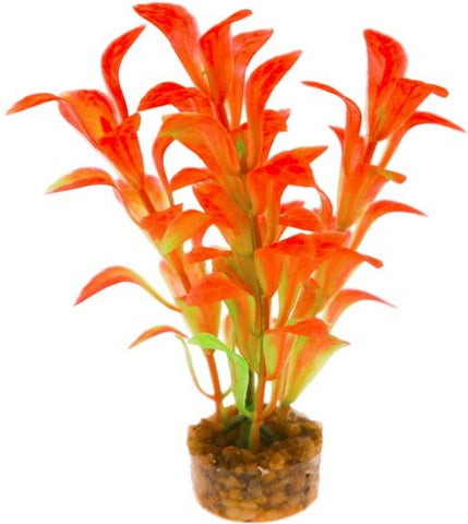 Blue Ribbon Colorburst Florals Orange Scoop Leaf Aquarium Decor