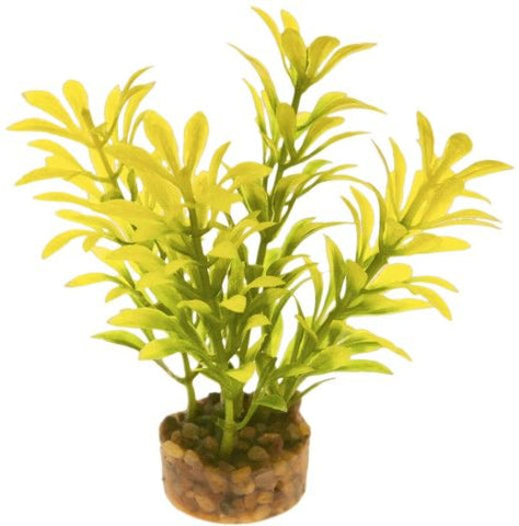 Blue Ribbon Colorburst Florals Yellow Laurel Leaf Aquarium Decor