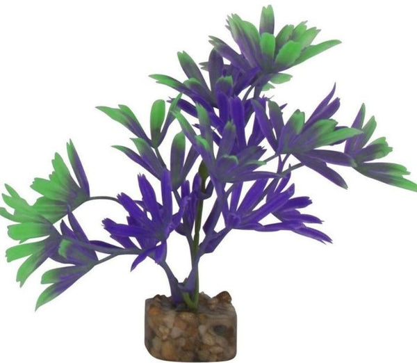 GloFish Plastic Aquarium Plant - Purple/Green