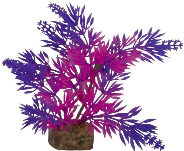 GloFish Plastic Aquarium Plant - Purple/Pink