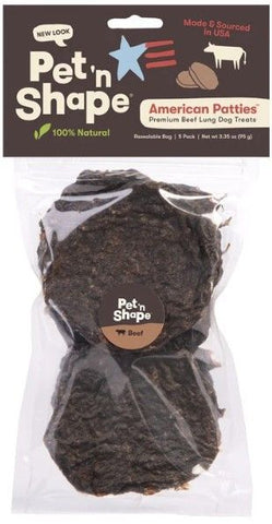 Pet 'n Shape Natural American Patties Beef Lung Dog Treats