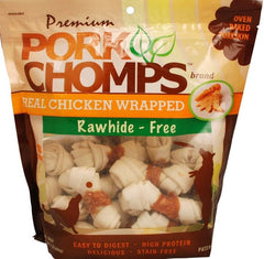 Pork Chomps Premium Real Chicken Wrapped Knotz - Regular