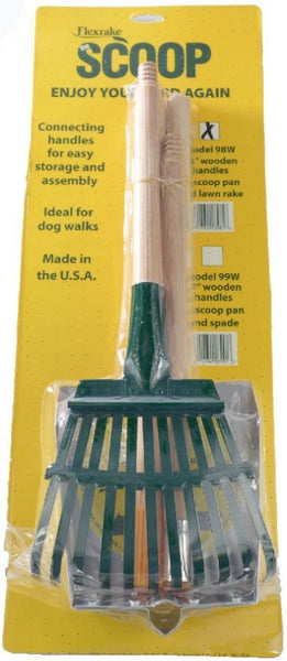 Flexrake Scoop and Steel Rake Set with Wood Handle - Small