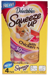 Hartz Delectables Senior Squeeze Up Lickable Cat Treat - Chicken