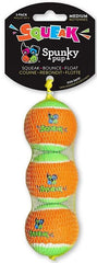 Spunky Pup Squeak Tennis Balls Dog Toy