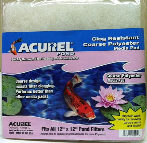 Acurel Pond Filter Replacement Coarse Media Pads 12" X 12"