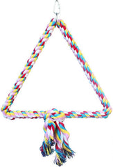 AE Cage Company Happy Beaks Triangle Cotton Rope Swing for Birds