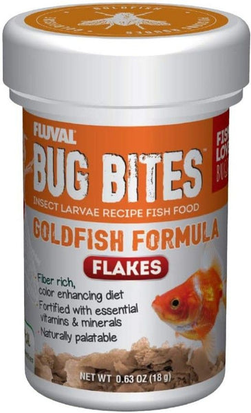 Fluval Bug Bites Insect Larvae Goldfish Formula Flakes