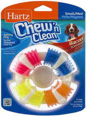 Hartz Chew N ' Clean Bacon Scented Teething Ring Dog Toy