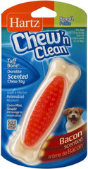 Hartz Chew N' Clean Tuff Bone Bacon Flavored Dog Toy Small