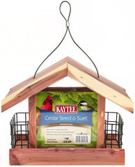 Kaytee Handcrafted Cedar Seed And Suet Feeder with Easy Fill Design