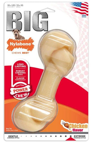 Nylabone Power Chew Knot Bone Big Dog Chew Toy Chicken Flavor