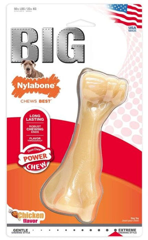 Nylabone Power Chew Knuckle Bone Big Dog Chew Toy Chicken Flavor