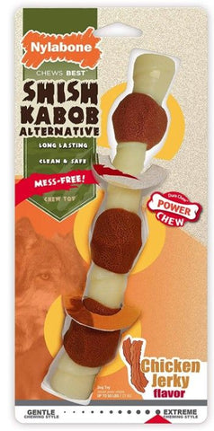 Nylabone Power Chew Shish Kabob Mess Free Nylon Chew Toy Chicken Jerky Flavor Giant