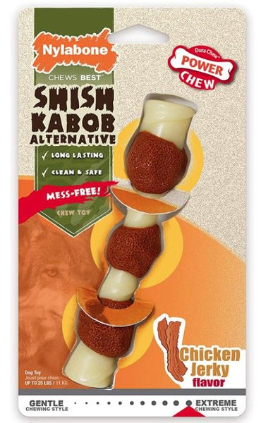 Nylabone Power Chew Shish Kabob Mess Free Nylon Chew Toy Chicken Jerky Flavor Regular