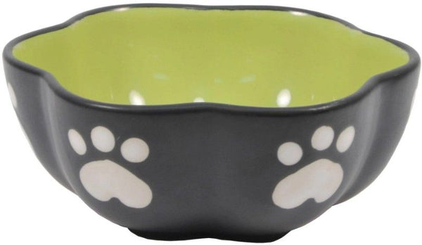 Spot Ceramic Vienna Dog Dish Green