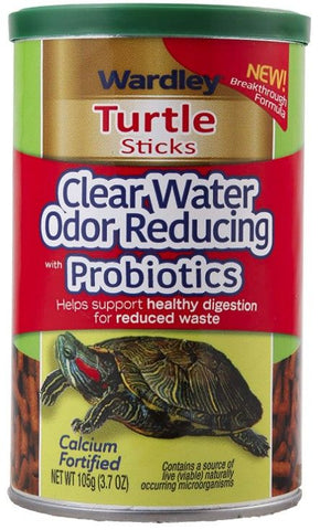 Wardley Calcium Fortified Clear Water, Odor Reducing Turtle Sticks with Probiotics