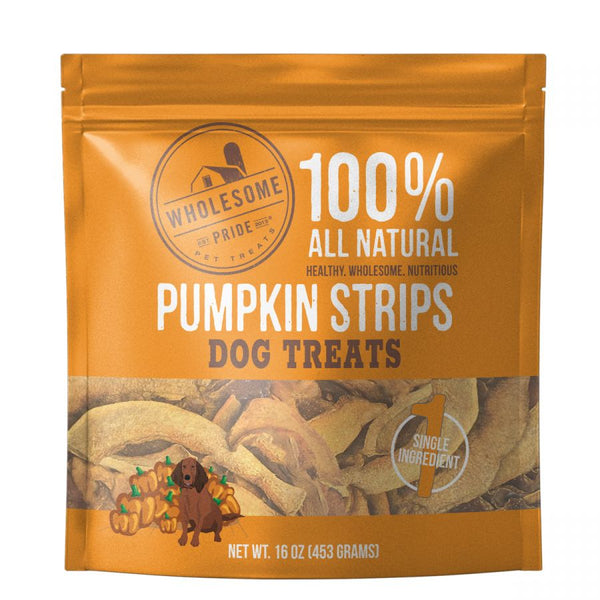 Wholesome Pride All Natural Pumpkin Strips Dog Treats