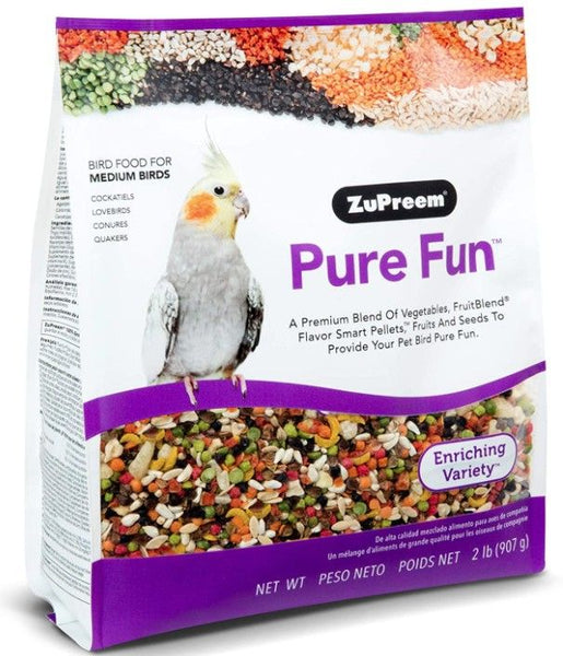 ZuPreem Pure Fun Enriching Variety Mix Bird Food for Medium Birds